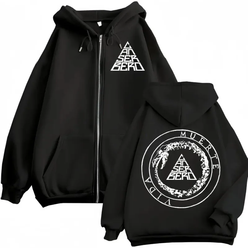 Canserbero Alles wat we nodig hebben is liefde Muerte Vida Merch Rits Hoodie Herenmode Hip Hop Zip Up Sweatshirts Casual Fleece Truien — image 18
