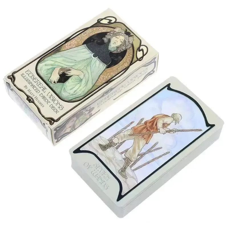 Klasszikus Ethereal Visions Illuminated Tarot The Rider Tarot pakli kártyák kezdőknek Jóslás Kiadás Borad játék
