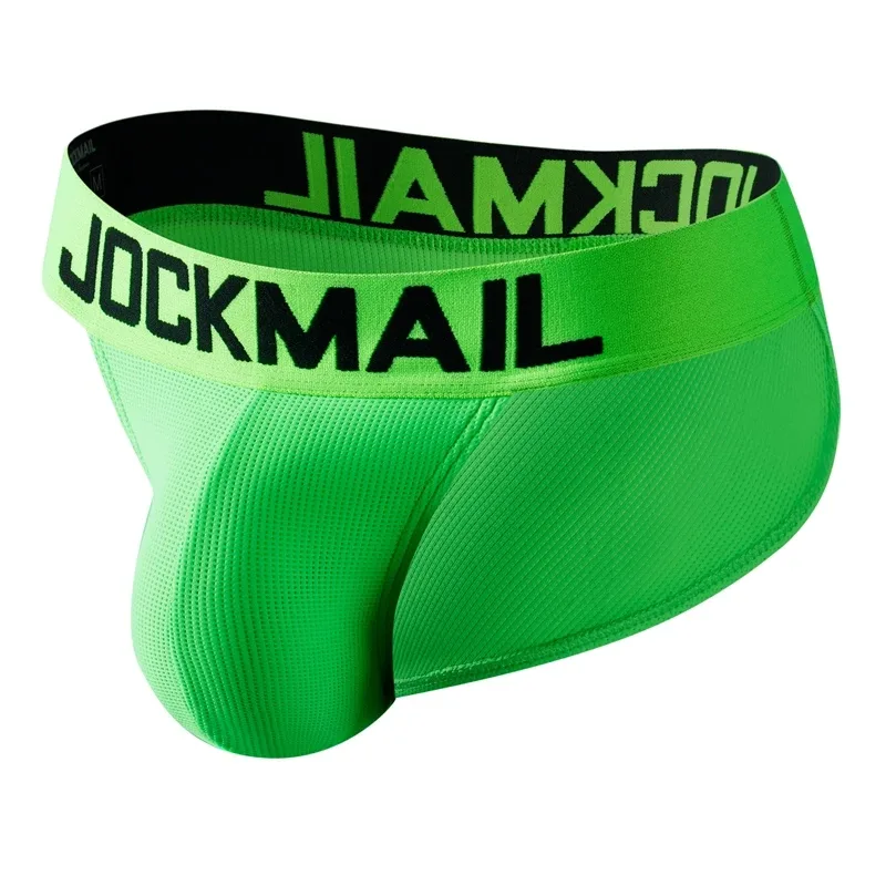 Jockmail Mans Underwear Gay Brief Nylon Mesh Sexy Low Waist Ropa Interior Hombre Letter Embroidery Sissy Panties Male Lingerie — image 29
