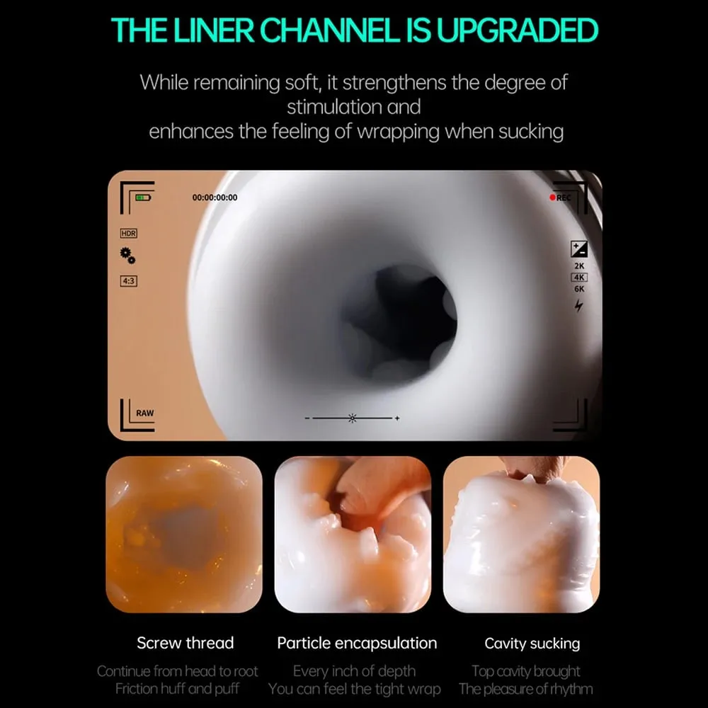 APP Remote Automatic Sucking Male Masturbator Cup Real Vagina Vibration Blowjob Masturbation Heated Sex Machines Toys For Man — image 6