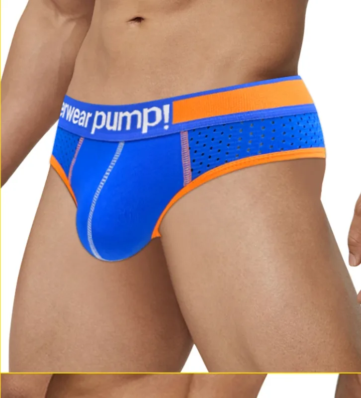 Men's Low Waist Slimming Mesh Briefs U Convex Pouch Elastic Waistband Breathable Colorful Jockstrap Underwear