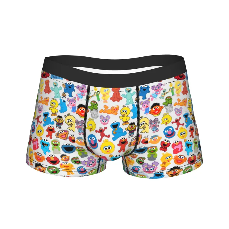 S-Sesames Streets Tango Elmo & Grover Underwear Men Shorts Briefs Funny Boxershorts Quality Customs Oversize Panties — image 14