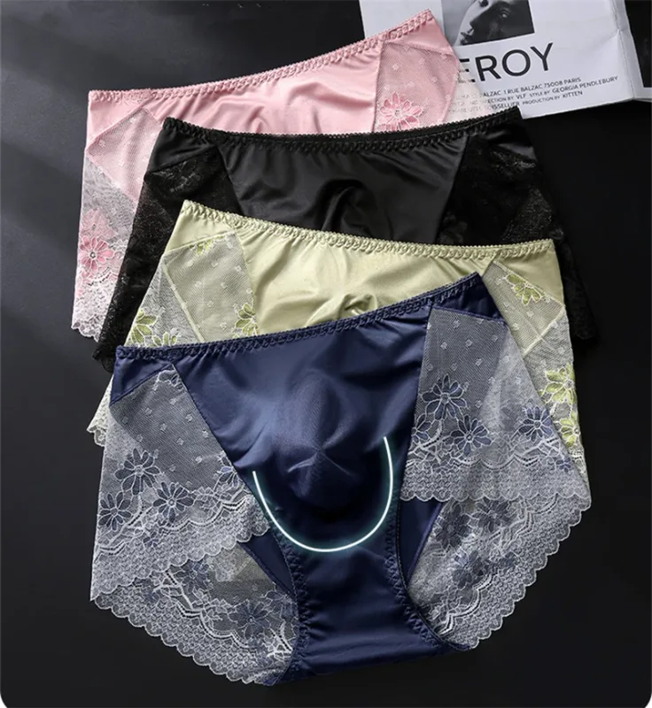 New Men's underwear Light luxury cuecas masculino adults 18 plus size satin lace 3D bag calzoncillos hombre sexys shopping tøy — image 7