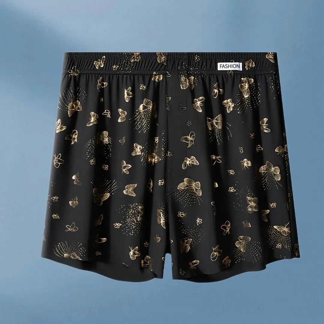 Pantalones Aro personalizados con estampado de mariposas para hombre, ropa interior informal holgada y transpirable, calzoncillos tipo bóxer de moda, 4 piezas — image 7