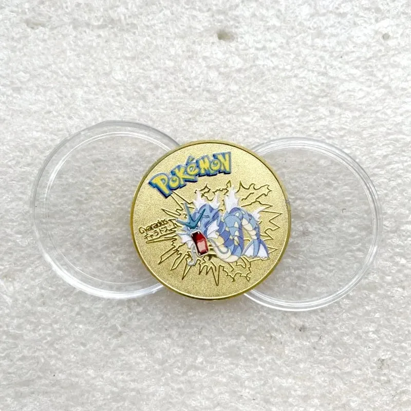Pokemon Đồng Tiền Vàng Pikachu Anime Đồng Tiền Kỷ Niệm Charizard Vàng Kim Loại Tròn Đồng Xu Đồ Chơi — image 17