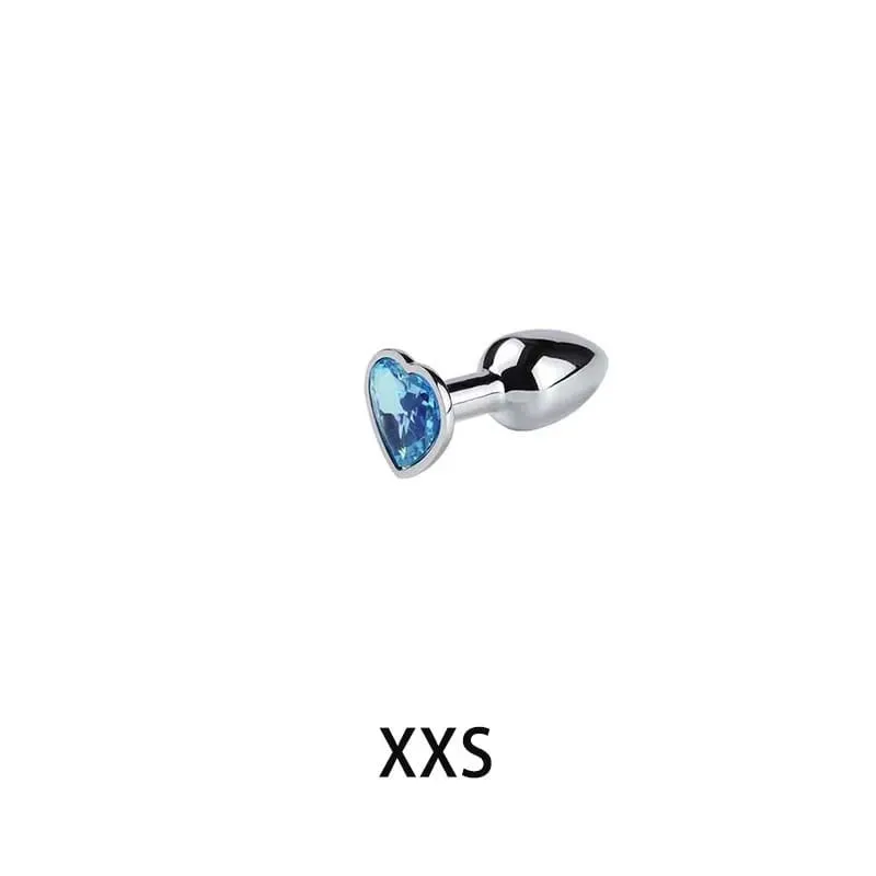 5 Sizes Stainless Steel Crystal Heart Anal Plug Removable Butt Plug Stimulator Prostate Massager Anal Sex Toys Dildos — image 18
