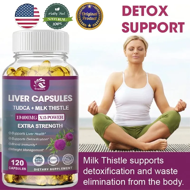 Greensure Organic Milk Thistle Extract Κάψουλα | Πικραλίδα | Εκχύλισμα αγκινάρας | Ρίζα τεύτλων | - 60/120 Κάψουλες — image 2