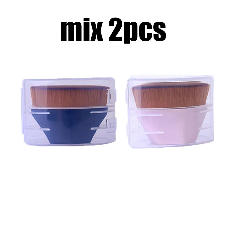 1/2/3/4 Buah Kuas Makeup Bedak Kecantikan Kuas Perona Wajah Portabel Kuas Foundation Profesional Kosmetik Riasan Dasar Lembut — image 22