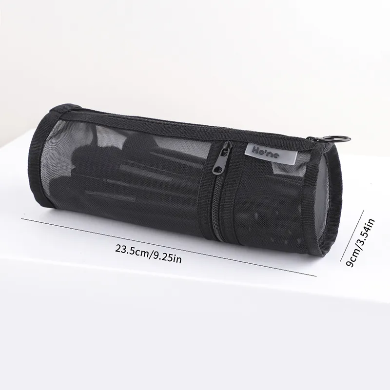 Tempat Kuas Rias Penggunaan Ganda Jaring Tas Kosmetik Travel Organizer Kuas Pena Tabung Kontainer Kantong Stand-Up Alat Kosmetik
