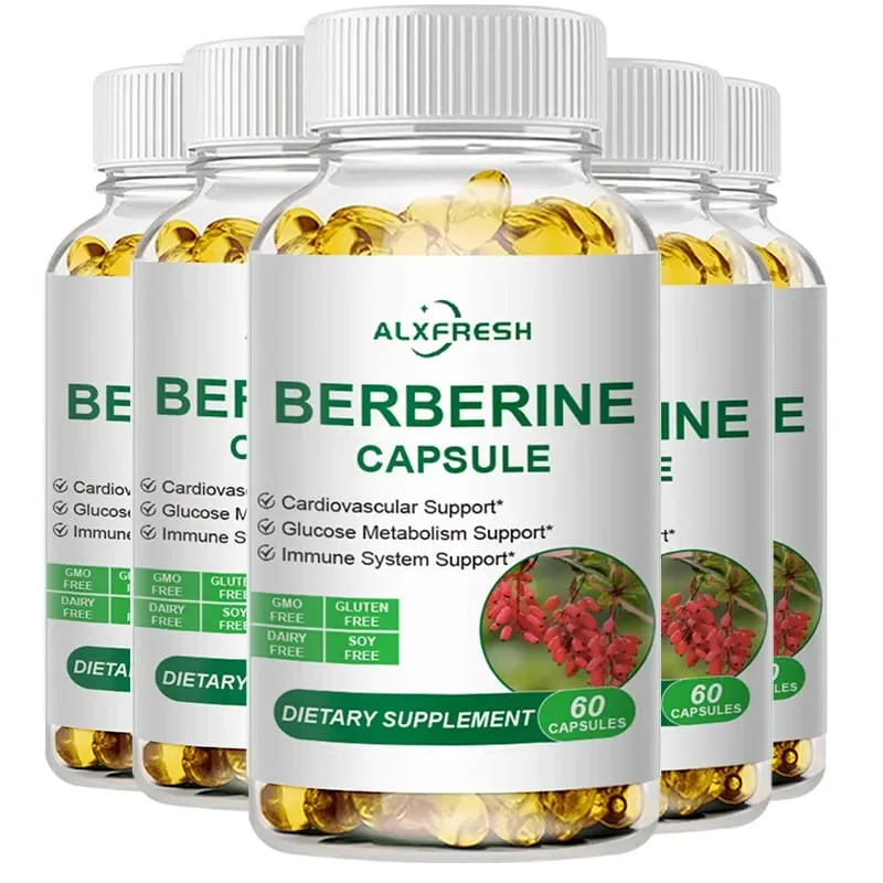 Berberine Capsules Support Oral Inflammation Intestinal Infection Blood Sugar Lipid Regulation Cardiovascular and Antioxidant