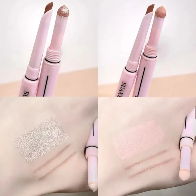 Dual End Glitter Matte Aegyosal Pen Brightening Highlight & Shadow Stick szemsmink fekvő selyemhernyó szemceruza gél ceruza 애교살 펜 — image 9