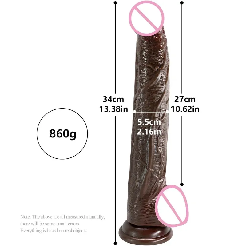 13.3in Super Long Penis Dildo Realistic Soft Dildo With Suction Cup Anal Sex Toys For Men Women Masturbator Huge Phallus
