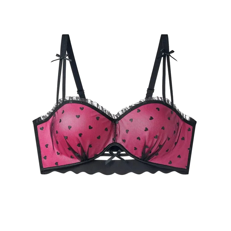 Babae 2026 Bagong Purong Pagnanais French Lace Half Cup Bra Maliit na Bust Push Up Anti Sag Comfort Pang-araw-araw na Pagsuot ng Mga Babae na Lingerie Brassiere — image 9