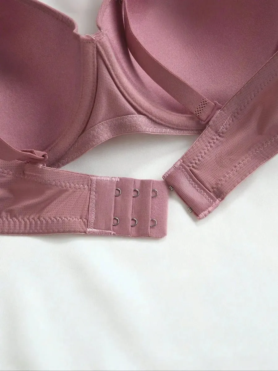 Viomisha Solid Underwire Lingerie Set Women Push Up Bra with Steel Ring Fashion Women Underwear Panty Everyday Bras Set — image 6