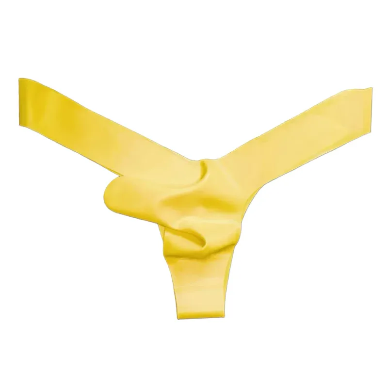 Mens Latex Foam Soft G-strings Sexy Lingerie Underwear Rubber Elephant Nose Pouch Thongs Man Sheer Exotic Panties — image 12