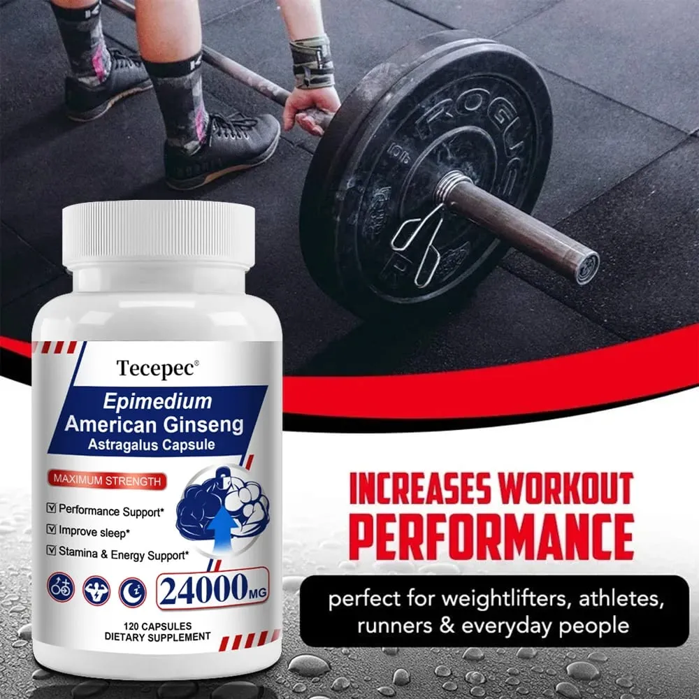 Κάψουλες Ginseng & Astragalus Υποστηρίζει Δύναμη Αντοχή & Ενέργεια Προωθεί τον ύπνο Φυσική Υποστήριξη Ανοσοποιητικού 30/60/120 Κάψουλες