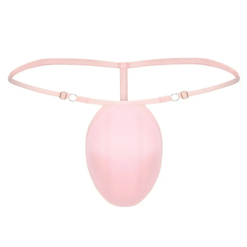 T-back Push Up gąbka podkładka pod kubek stringi regulowane 3D z przodu wyściełane figi bezszwowe niskiej talii męskie bielizna modelująca męskie majtki akcesoria