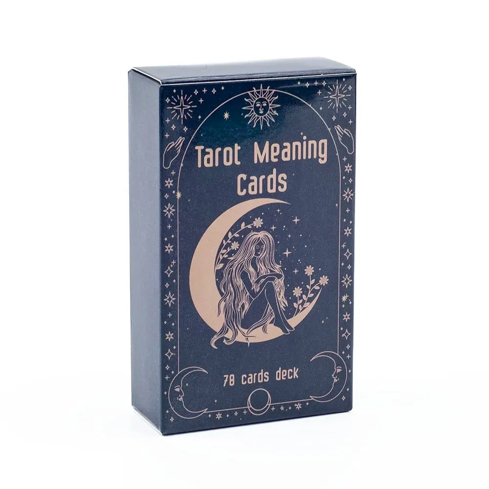 Jelentés Tarot kártyák 78 kártyás pakli angol víziók jóslás kiadású társasjáték kezdőknek zsebméretű tarot tanulási pakli