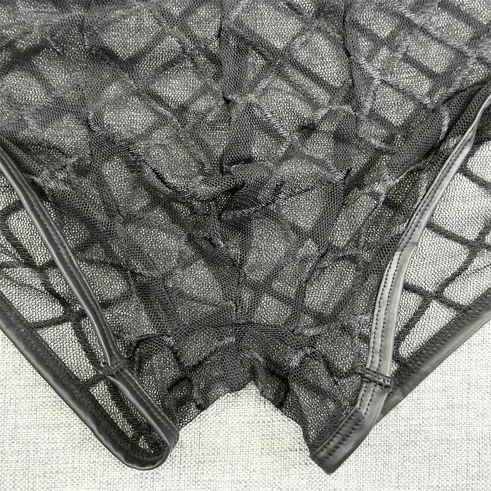 남성 섹시한 다이아몬드 메쉬 울트라 얇은 투명 복서 반바지 여름 빠른 건조 Boyshorts 벌지 주머니 남자 속옷 — image 7