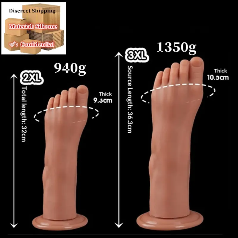 Huge Feet Style Anal Plug Big Silicone Ass ButtPlug Deep Masturbator Dildo Dilator Stimulator Anal Dildo Adult Sex Toy For Women
