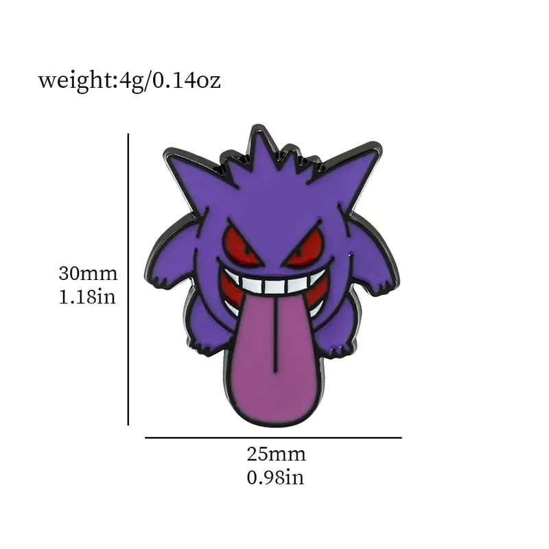 Gengar Rajzfilm brossok Anime Zománcos hajtókátűk hátizsákhoz Kiegészítők Rajongók Gyűjtemény Bross Ajándékok