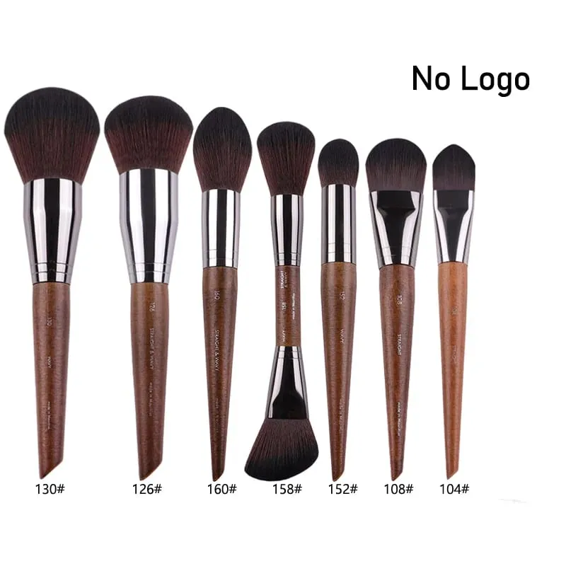 Natuurlijk hout Oogmake-up kwasten hele set Pro Crease Oogschaduw Make-up kit smudge highlighter wenkbrauw Lip wimperborstel praktisch