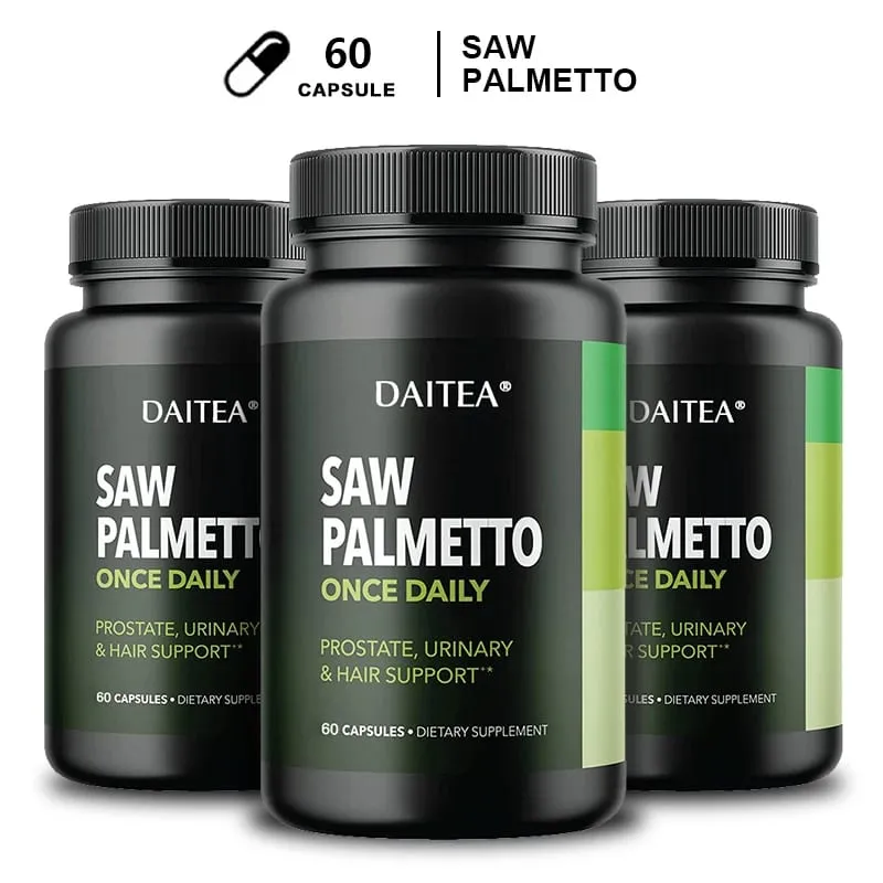 Daitea Saw Palm Capsule Prostate Health Supplement Support Urinary Tract Health Support Bladder Health Promote Hair Growth