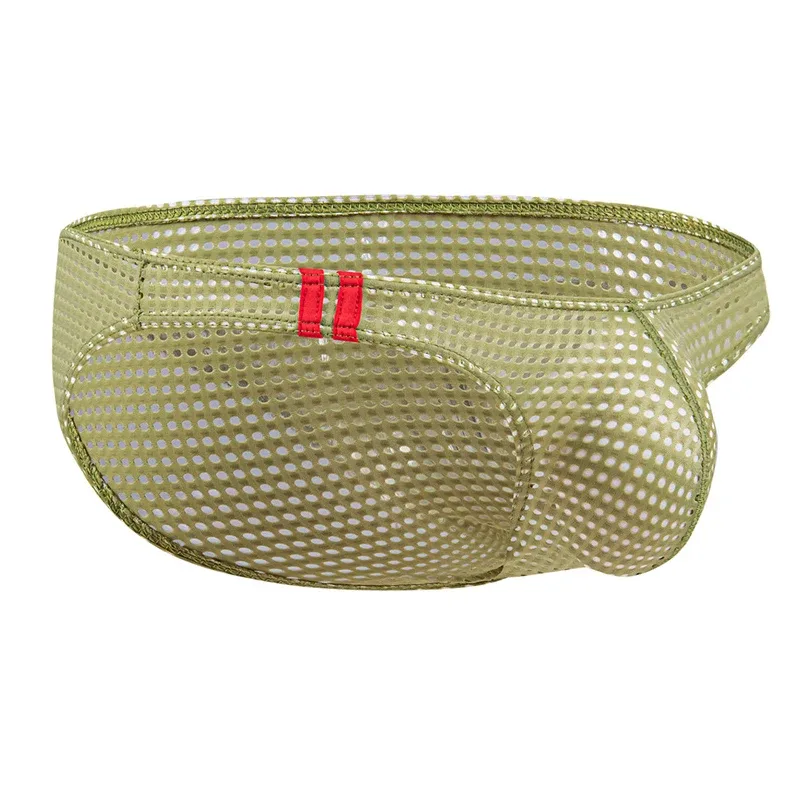 Calzoncillos para hombre, ropa interior con agujeros transpirables de verano, ropa interior convexa en U, ropa interior fina de cintura baja para hombre, Calzoncillos antideslizantes