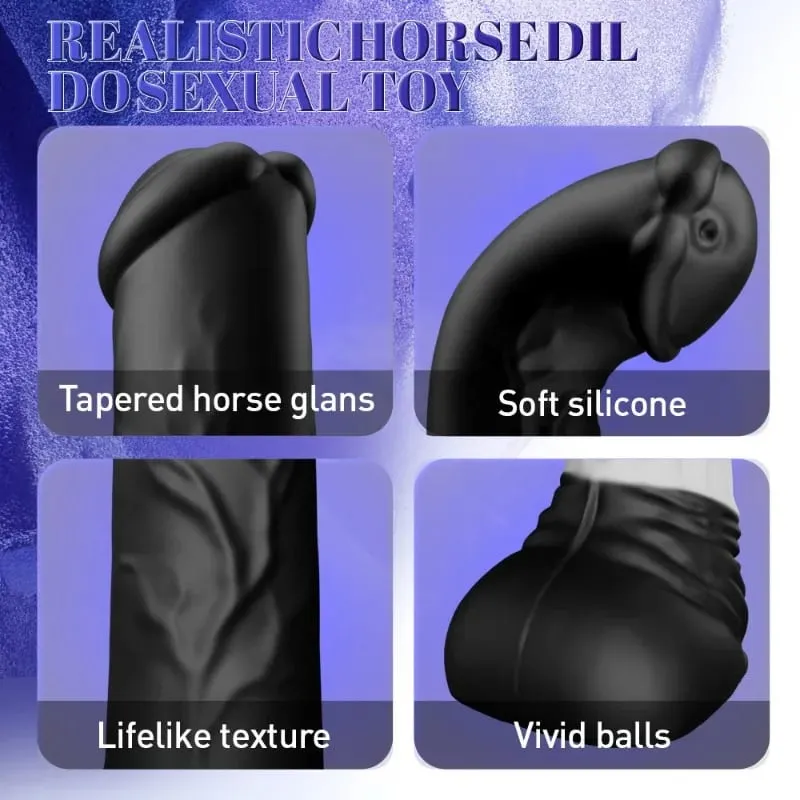 Thrusting Horse G-spot Dildo Vibrator 11,8" Monster Big Dildo Vibrations App Remote Control βεντούζα Παιχνίδι σεξ για ενήλικες για γυναίκες — image 4