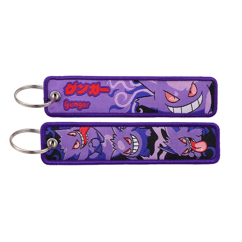 פוקימון אנימה Elf Monsters מחזיק מפתחות לרכב תרמיל מחזיקי מפתחות רקמה מחזיקי מפתחות מפתח תג Jet Tag אביזרי מתנות 1 יחידות