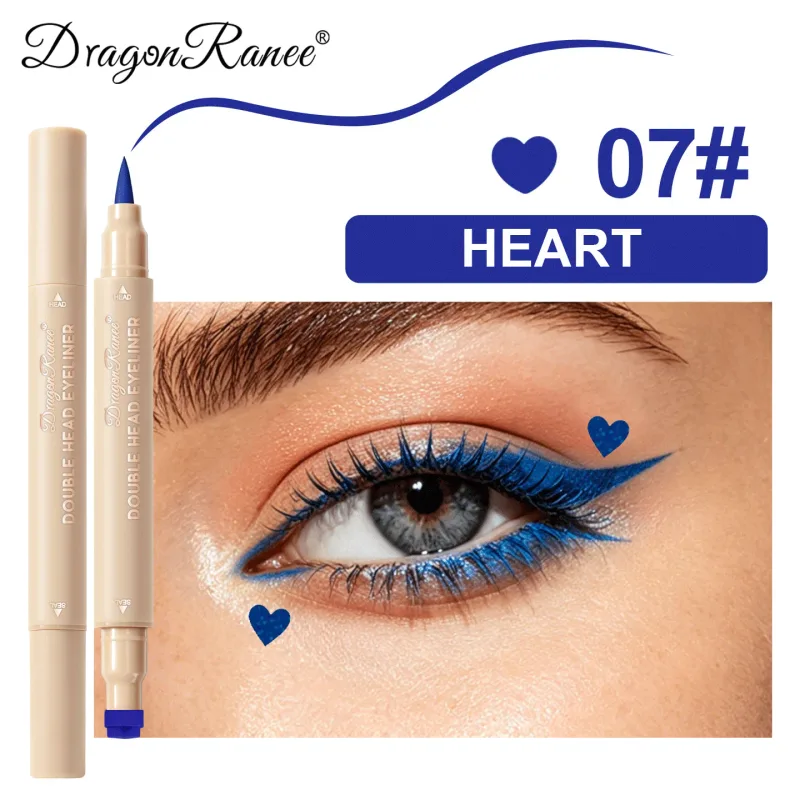 2-σε-1 διπλό άκρο Stamp Seal Eyeliner Γρήγορο Στέγνωμα Αδιάβροχο και Αδιάβροχο, Αδιάβροχο και Αδιάβροχο Δεν είναι εύκολο να μουτζουρώσετε Πολύχρωμο Μακιγιάζ Ματιών — image 17
