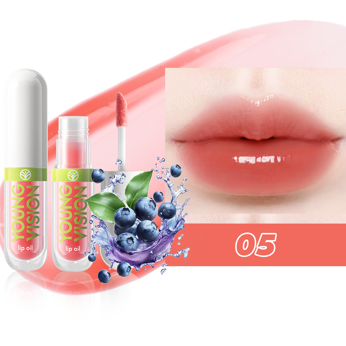 6 Color-Changing Lip Gloss Fruity Scent Moisturizing and Long-Lasting Smooth Hydrating Temperature-Activated Lip tint
