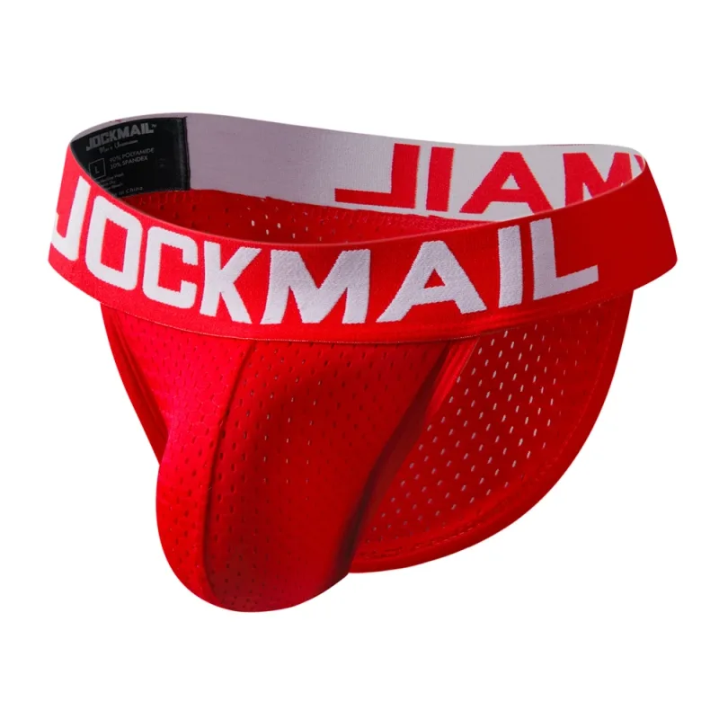 Jockmail Mans Underwear Gay Brief Nylon Mesh Sexy Low Waist Ropa Interior Hombre Letter Embroidery Sissy Panties Male Lingerie — image 53