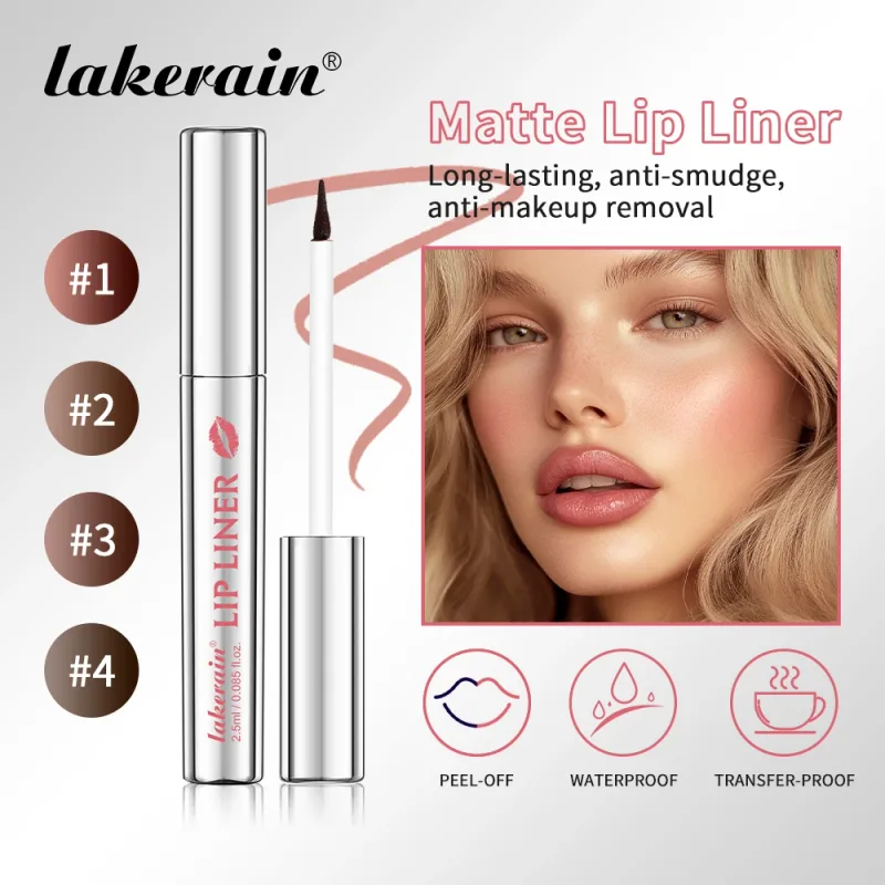 Lakerain Peel Off Lip Liner Αδιάβροχο, ανθεκτικό στις μουτζούρες Lip Liner Μεγάλης διάρκειας Χρώμα που δεν ξεθωριάζει Hydrate Nourish Lip Contour Makeup — image 2