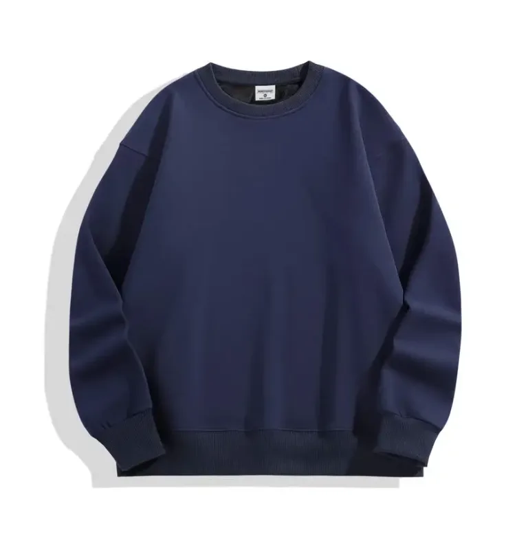 FAI DA TE Logo Personalizzato 500GSM Pesante Felpe da Uomo Nuovo Autunno Inverno di Spessore In Cotone Da Uomo Top di Colore Solido Felpe Felpa Pullover
