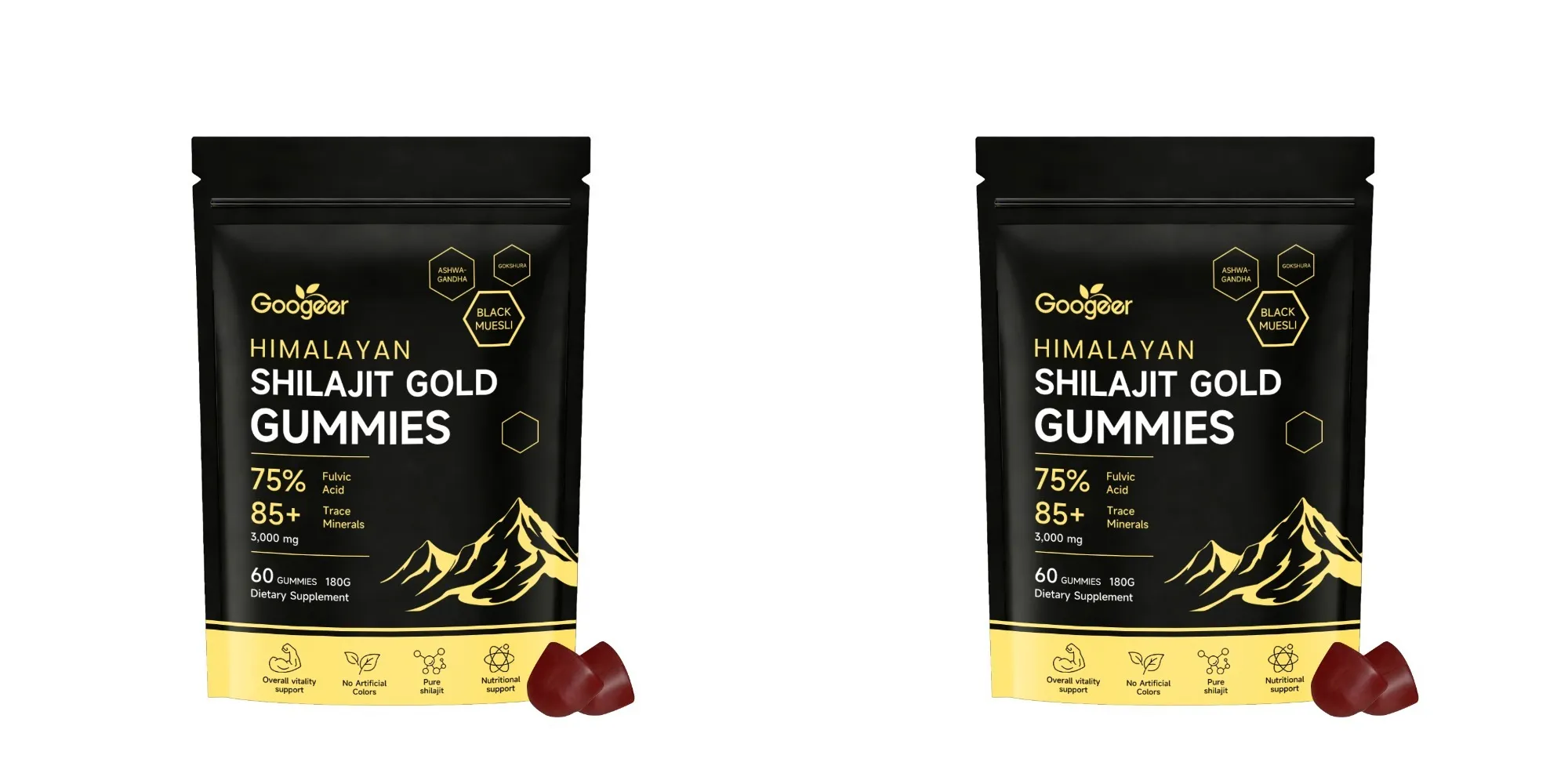 Η φόρμουλα Himalayan Shilajit Gold 60 Gummies Minerals υποστηρίζει την ενίσχυση της ενέργειας και τη ζωτικότητα του σώματος Φυσικό συμπλήρωμα διατροφής — image 8