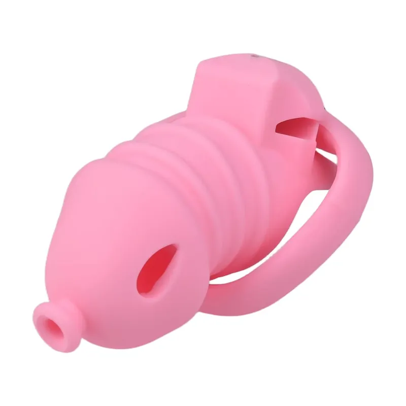Jaula de silicona para pene masculino, cinturón de castidad, consolador con bloqueo para pene, Juguetes sexuales antiescape para hombres, accesorios eróticos — image 9