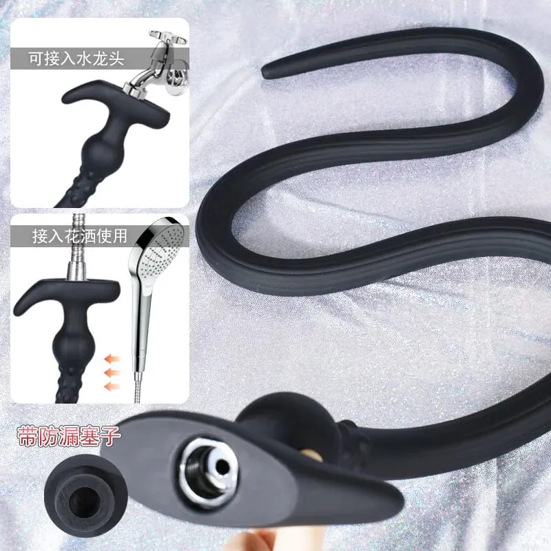 105CM Long Anal Plug Wearable Silicone Buttplug Hollow Anus Vagina Cleaner Dilator Sex Toys For Women Men Gay Prostate Massager