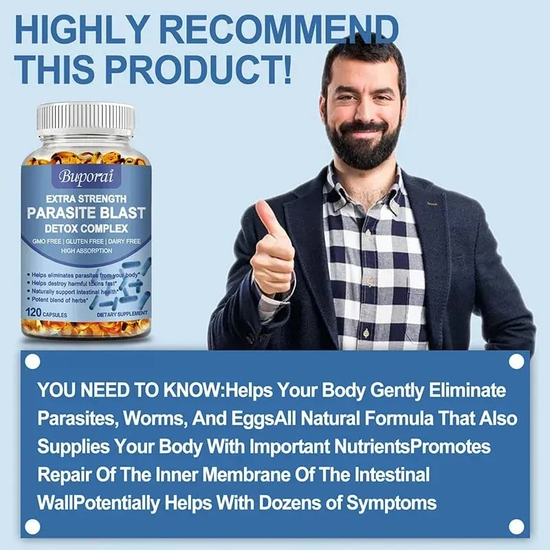 Parasite Blast Detox Complex - Promotes Intestinal Health Metabolism Digestive Health and Improves The Immune System