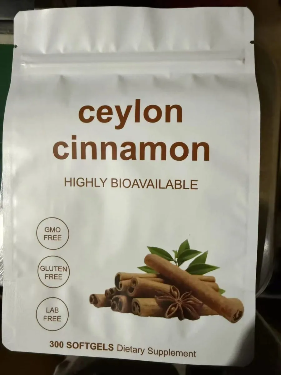 300pcs Ceylon Cinnamon Softgels Pure Ingredients Συμπλήρωμα Διατροφής για Ισορροπημένη Διατροφή Ανοσολογική Υποστήριξη Easy Digest — image 4