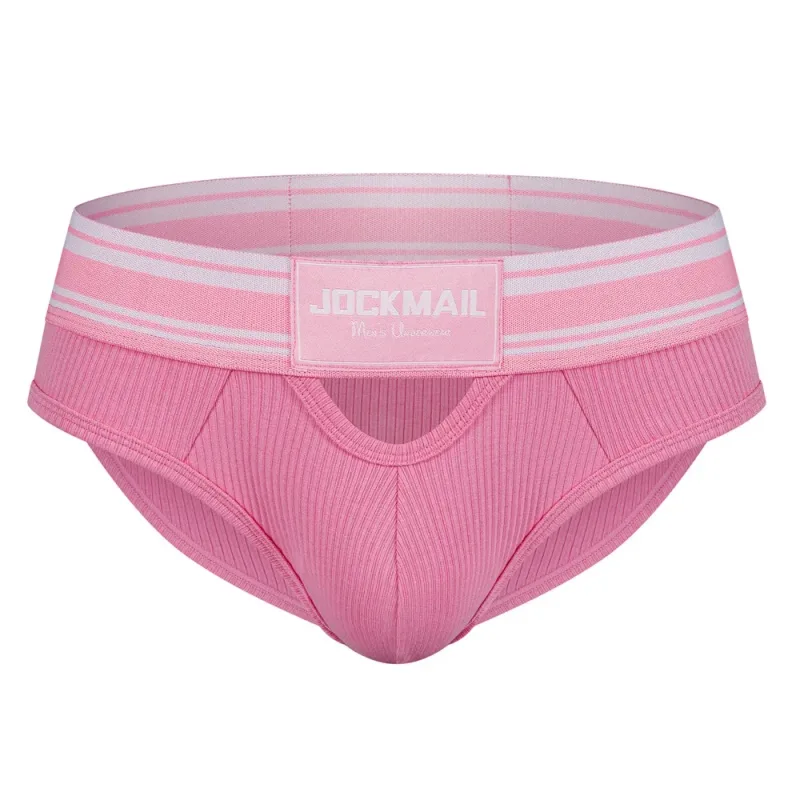 Jockmail Mens Underwear New Arrivalmen Briefs Plaid Pit Cotton Sexyu Bag Front and Rear Openings Cut Outlow Waist Breathable — image 18