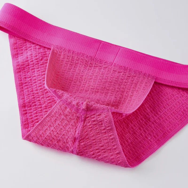 Men Woven Mesh High Fork Brief Adult Underwear Breathable U Pouch Elastic Soft G-string Thong Unisex Panties Men's Underpants