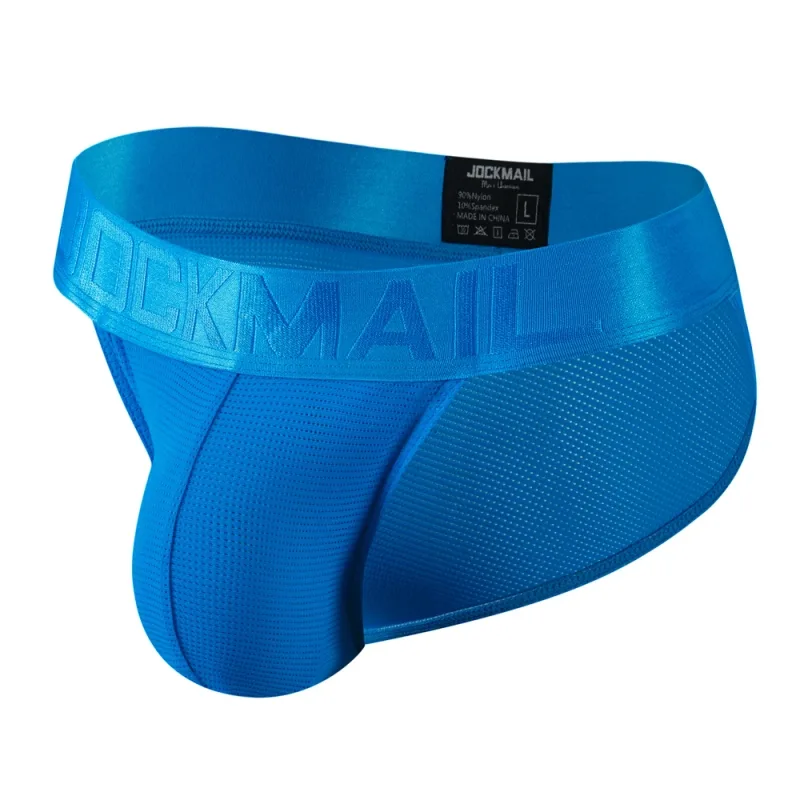 Jockmail Mans Underwear Gay Brief Nylon Mesh Sexy Low Waist Ropa Interior Hombre Letter Embroidery Sissy Panties Male Lingerie — image 58