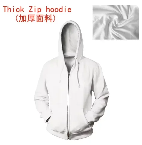 Sweat à capuche 3D personnalisé, impression complète, créer un Design Photo/vous voulez un motif personnalisé, sweat-shirt à fermeture éclair, surdimensionné, DIY bricolage — image 15