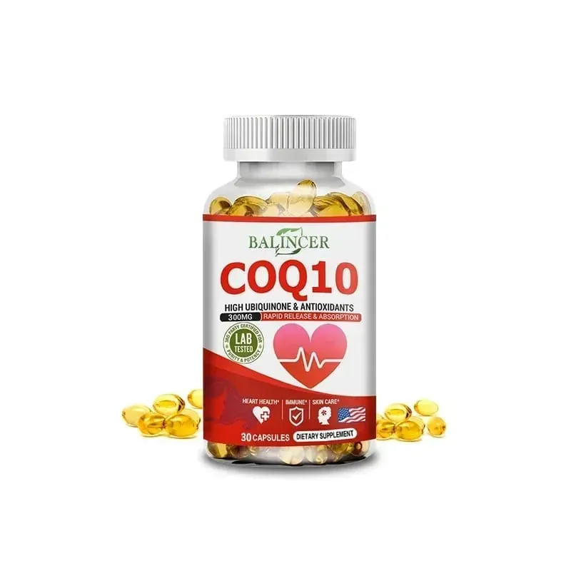 CoQ10 Softgels - Συμπλήρωμα συνένζυμου Q10 (ουβικινόνη) Αντιοξειδωτικό υψηλής απορρόφησης που υποστηρίζει την υγεία της καρδιάς και την παραγωγή ενέργειας