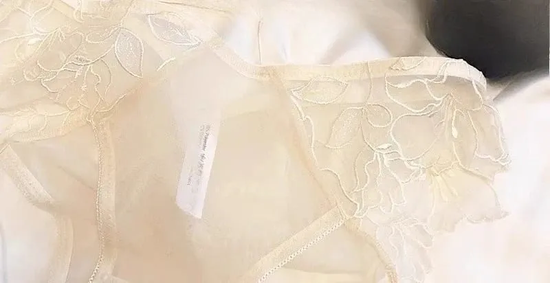 Γαλλικό Κέντημα Δαντέλα Bralette Wireless Triangle Cup σουτιέν για γυναίκες Κομψό σετ εσωρούχων Λεπτές τιράντες Μικρό κάλυμμα στήθους MOYISU