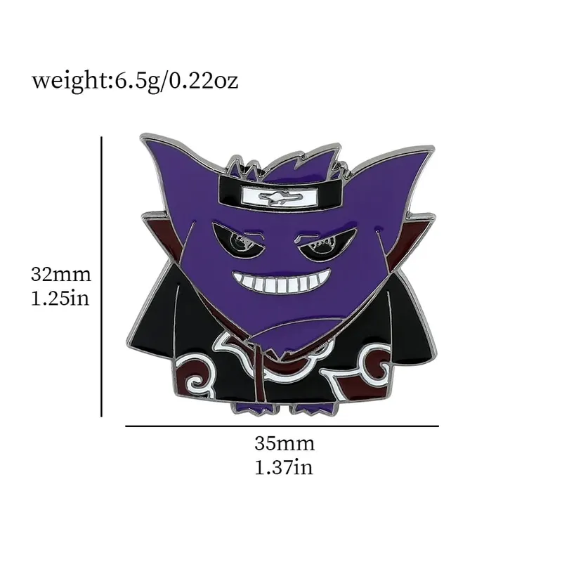 Gengar Rajzfilm brossok Anime Zománcos hajtókátűk hátizsákhoz Kiegészítők Rajongók Gyűjtemény Bross Ajándékok