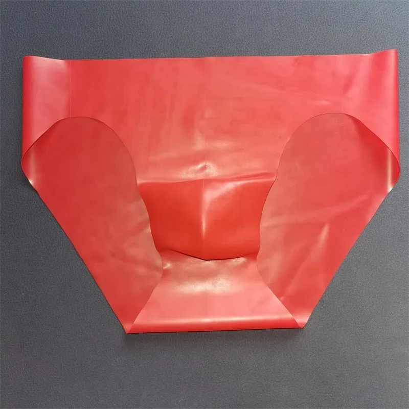 Latex Underwear Transparent Briefs Men's Rubber Convex Pouch Underpants Shiny Male Erotic Lingerie Triangle Panties Slip Homme — image 9