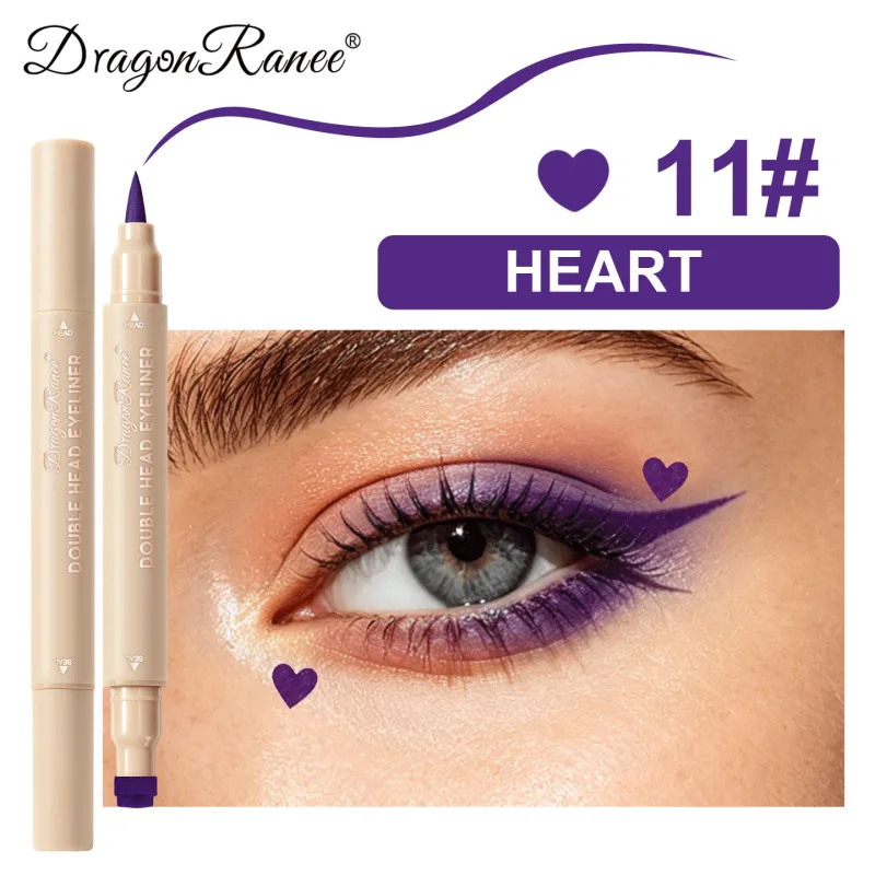 2-σε-1 διπλό άκρο Stamp Seal Eyeliner Γρήγορο Στέγνωμα Αδιάβροχο και Αδιάβροχο, Αδιάβροχο και Αδιάβροχο Δεν είναι εύκολο να μουτζουρώσετε Πολύχρωμο Μακιγιάζ Ματιών — image 21
