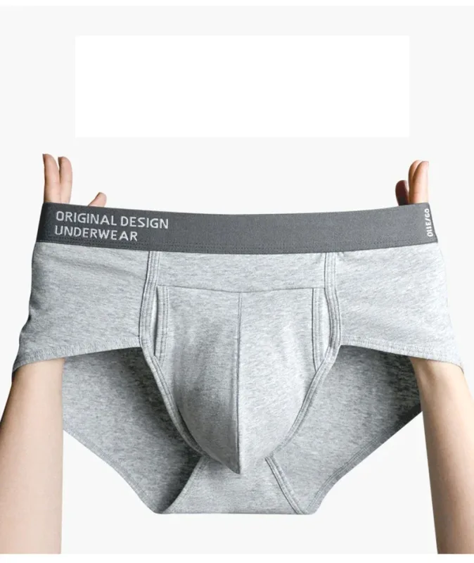 Men's Cotton Briefs High Quality Comfortable Underpants Breathable Soft Underwear Male Large Size U Bulge Pouch Panties Cueca